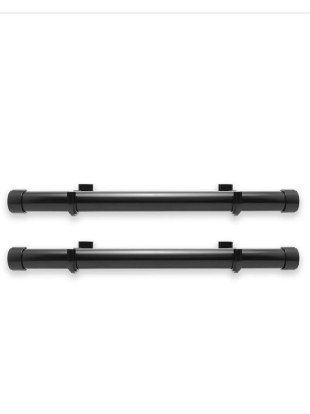 Luxury Side Mount Curtain Rods 1 1/4” Diameter - TUXEDO BLACK